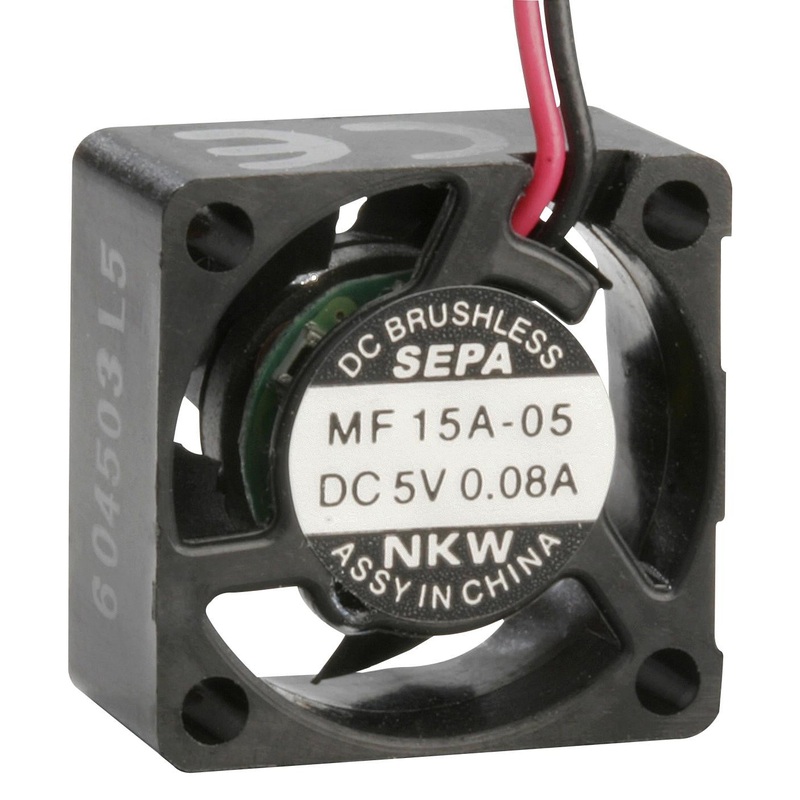 SEPA MF_15A05 Axial Fan, Brushless Motor, Miniature, High Reliability, Sleeve, 5 V, DC, 15 mm, 8 mm, 10 dBA