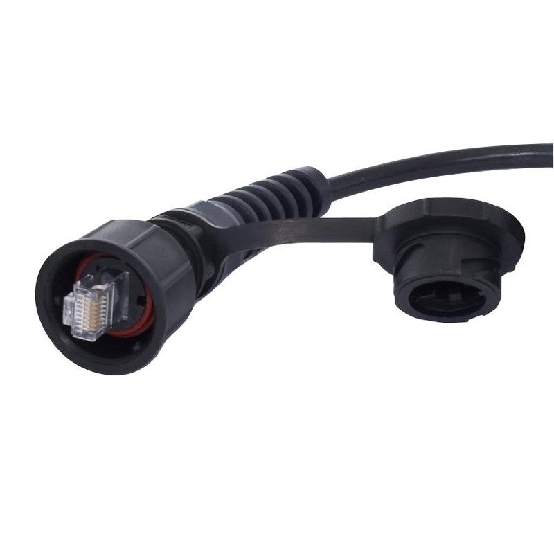 Stewart Connector SS-39400-002 Modular RJ45 Plug 1 x Port 8P8C Cat5e IP67 Cable Mount