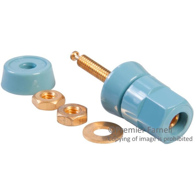 SUPERIOR ELECTRIC BP30BL BINDING POST, 30A, #8-32, STUD, BLUE