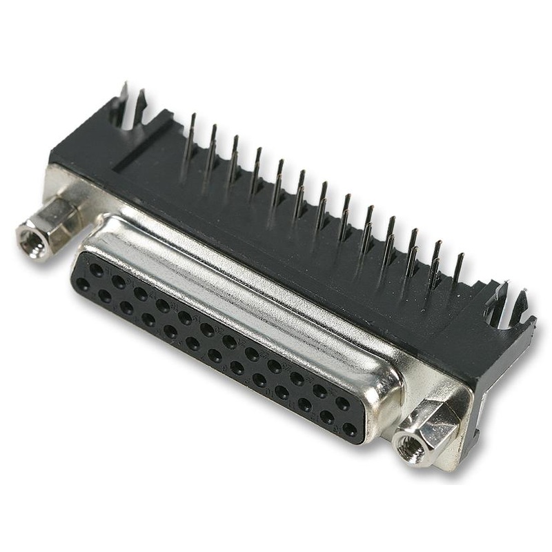 TE Connectivity 2301845-2 D Sub Connector W/ Board Lock 15 Contacts Receptacle DA Steel Body Through Hole