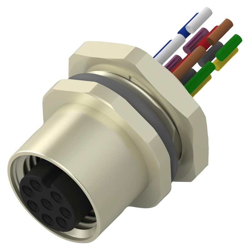 TE Connectivity T4171320008-001 Sensor Cord 8P M12 RCPT-FREE END 7.9