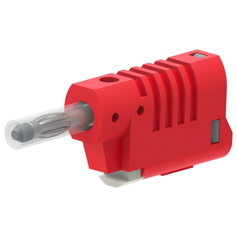 TENMA 76-1654 Banana Test Connector, Plug, Cable Mount, 36 A, 500 V, Nickel Plated Contacts, Red
