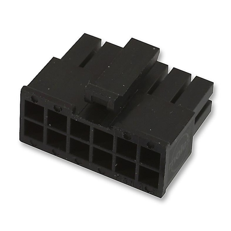 MOLEX 43025-1200 Connector Housing, Dual Row, Micro-Fit 3.0 Series, Receptacle, 12 Ways, 3 mm