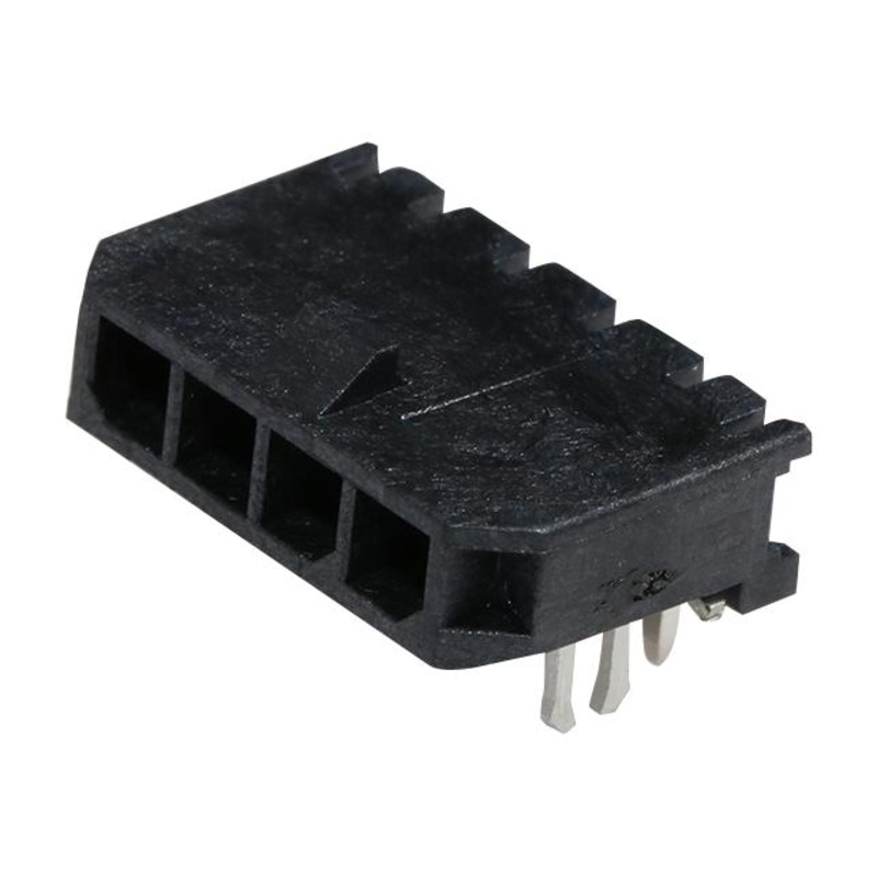 Molex 43650-0404 Wire-To-Board Connector 3 mm 4 Contacts Header Micro-Fit 3.0 43650 Series Through Hole 1 Rows