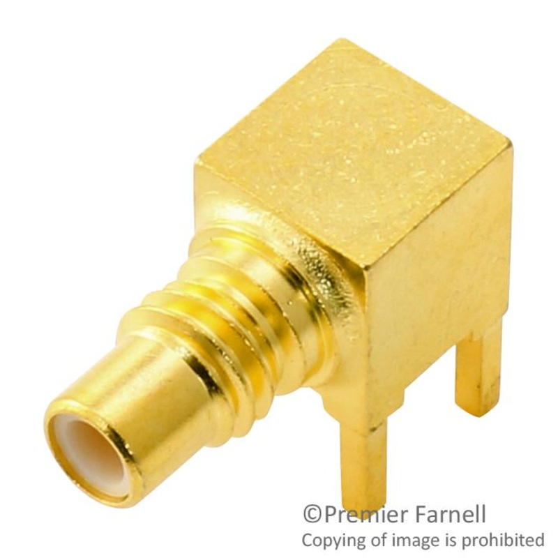 MULTICOMP 26-10-TGG RF / Coaxial Connector, SMC Coaxial, Right Angle Jack, Through Hole Right Angle, 50 ohm, Brass