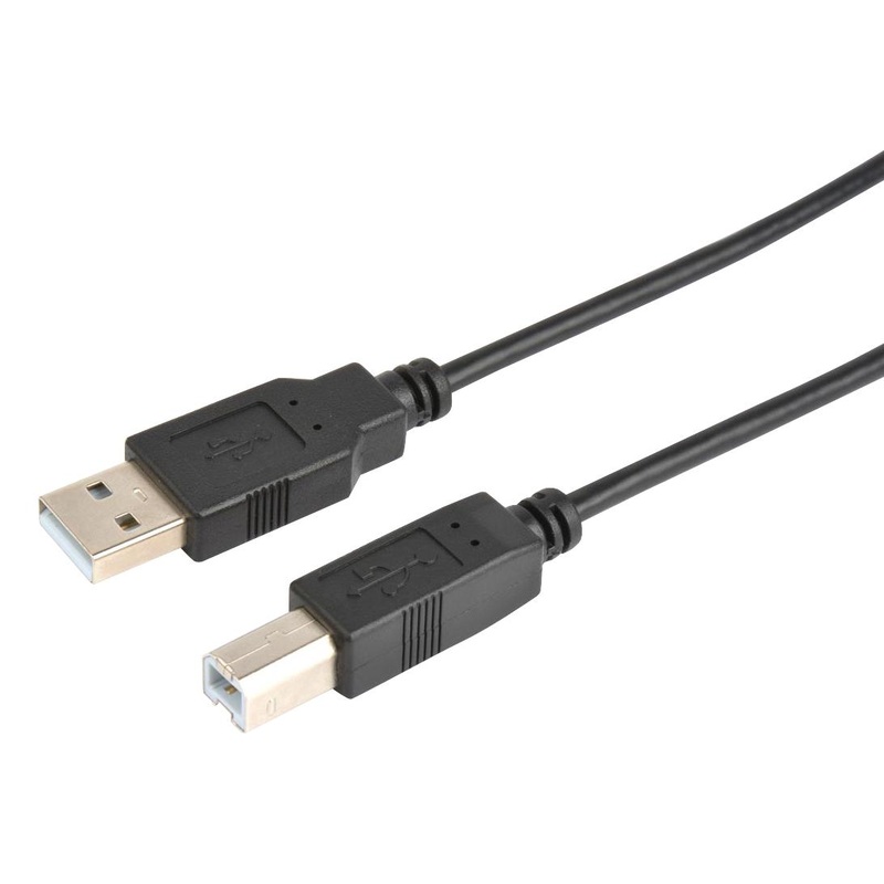 Multicomp MC002738 USB Cable Type A Plug to B 915 mm 36.1  2.0 Black