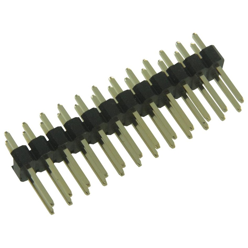 Multicomp PRO 2213S-24G 2213S-24G Pin Header Board-to-Board 2.54 mm 2 Rows 24 Contacts Through Hole Straight 2213S