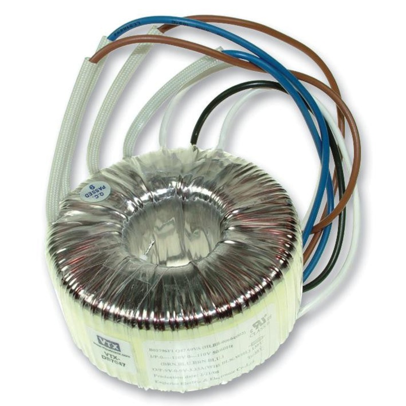 MULTICOMP VTX-146-015-112 Toroidal Transformer, 28mm x 60mm, 15 VA, 2 x 12V, 630 mA, Chassis, VTX Series