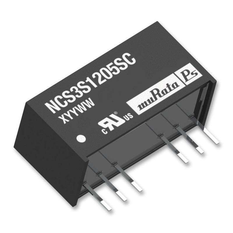 MURATA POWER SOLUTIONS NCS3S1212SC Isolated Board Mount DC/DC Converter, 4:1 Input, 1 Output, 3 W, 12 V, 250 mA