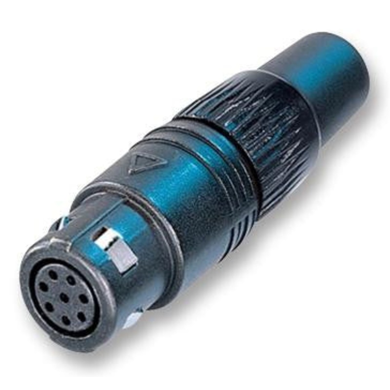 NEUTRIK OSC8F Circular Connector, Neutricon Series, Receptacle, 8 Contacts, Socket, Solder, Cable Mount
