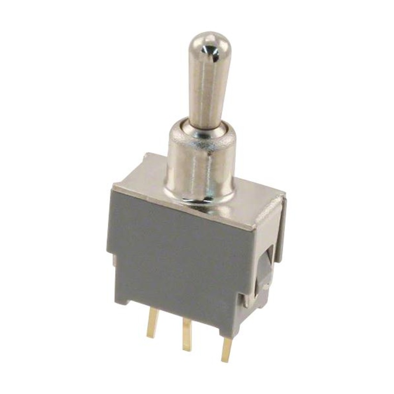 Nidec Copal Electronics ATE1E-2M3-10-Z Toggle Switch Subminiature On-Off-On Spdt Non Illuminated ATE Through Hole 50 mA