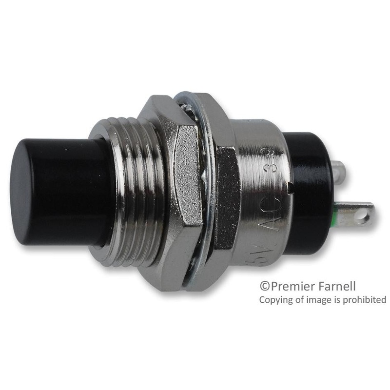 NKK SWITCHES SB4011NOH SWITCH, PUSHBUTTON, SPST-NO, 0.3A, 125VAC