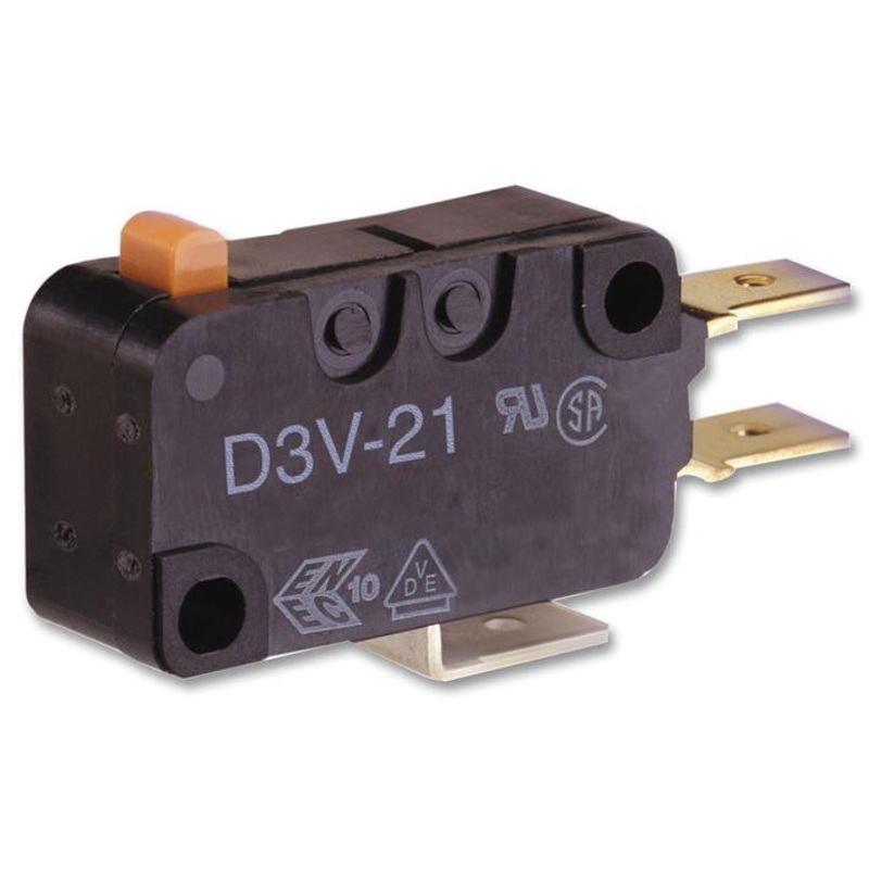 OMRON ELECTRONIC COMPONENTS D3V-162-1C24 Microswitch, D3V Series, SPDT, Quick Connect, Solder, 16 A, 250 VAC