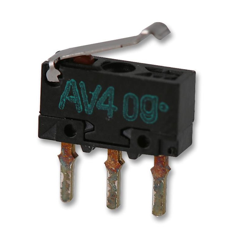 PANASONIC ELECTRIC WORKS AV444461 Microswitch, AV4 Series, SPDT-1NC / 1NO, Solder, 100 mA, 30 VDC