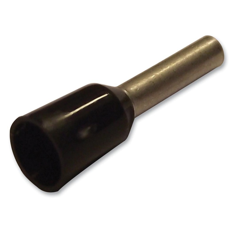 JST (JAPAN SOLDERLESS TERMINALS) FTR1.5-8 Wire Ferrule Terminal, FTR Series, 16 AWG, 1.5 mm, Black, PP (Polypropylene)
