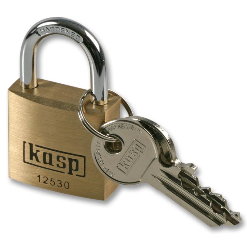 KASP SECURITY K12530 Premium Brass Padlock 30mm