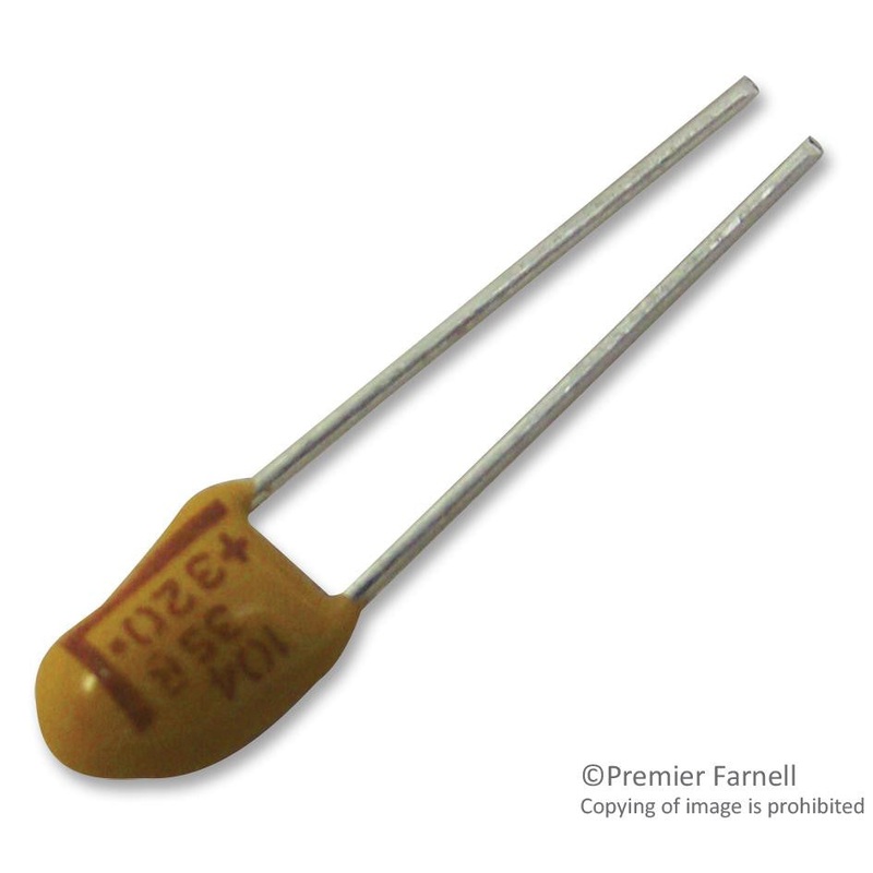 KEMET T350B105K050AT Tantalum Capacitor, Polar, 1 F, 50 V, T350 Series,  10%, Radial Leaded