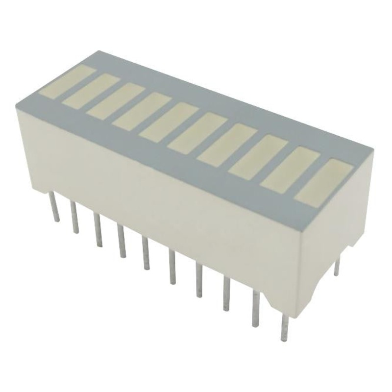 KINGBRIGHT DC-10SYKWA LED Bar Graph Array, Yellow, 20 mA, 2 V, 110 mcd, 10 LEDs, 25.4mm x 10.16mm