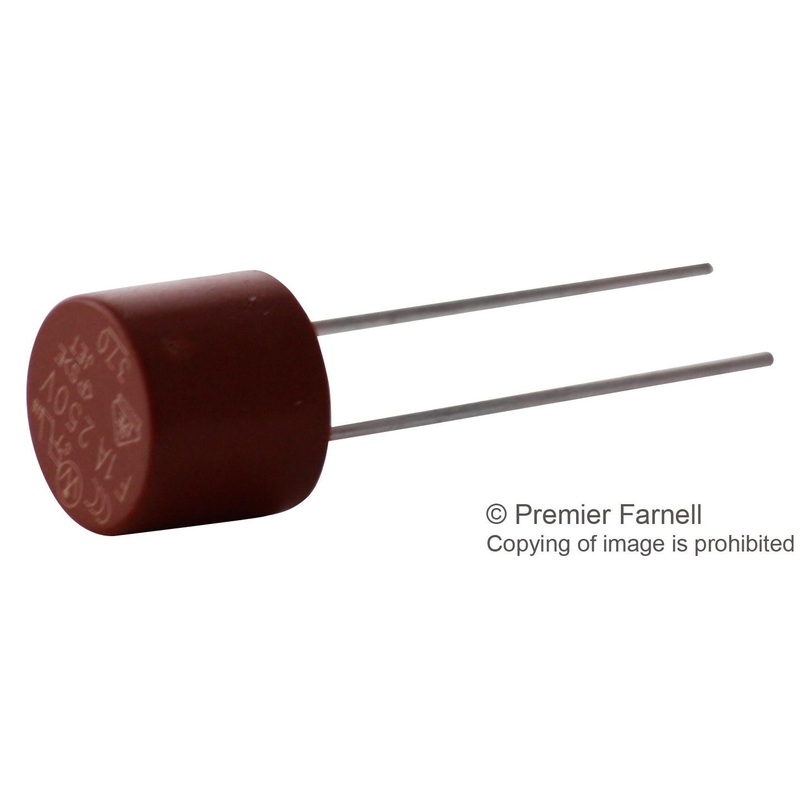 LITTELFUSE 37011000000 Fuse, PCB Leaded, 1 A, 250 V, TR5 370 Series, Fast Acting, Radial Leaded