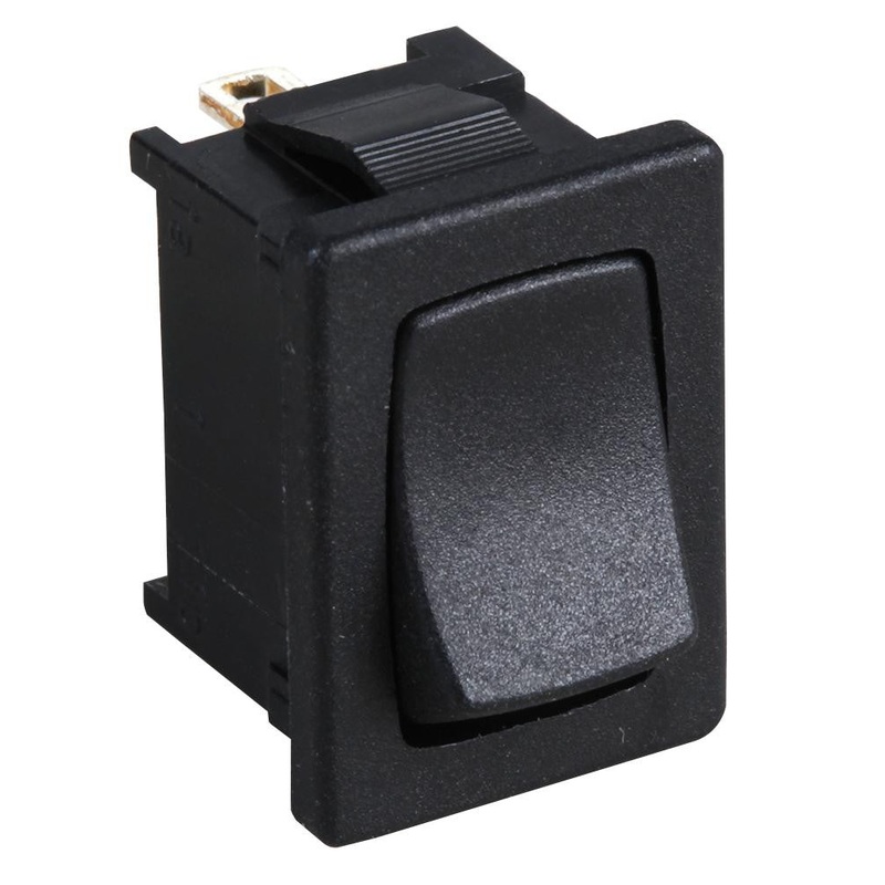 MARQUARDT 1801.6122-00 Rocker Switch, SPNO, On-Off, 10A, 250V, Panel Mount, Solder Tags