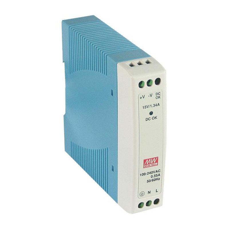 Mean Well MDR-10-24 AC/DC DIN Rail Power Supply (PSU) ITE 1 Output 10 W 24 V 420 mA