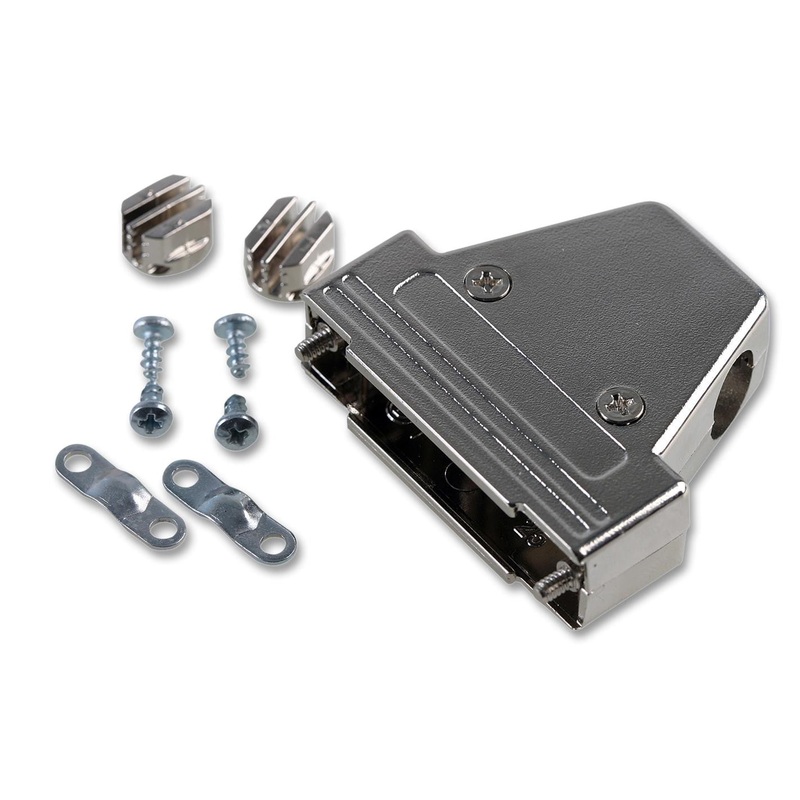 MH CONNECTORS MHTRI-M-37-K D Sub Backshell, Metallised, DC, 45, 180, 45, Metal Body