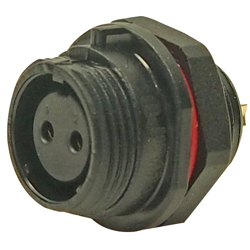 Cliff Electronic Components FM686832 Circular Connector Cliffcon 68 Series Panel Mount Receptacle 2 Contacts Solder Socket Threaded