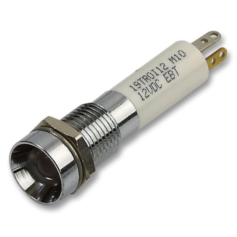 CML INNOVATIVE TECHNOLOGIES 19TR0I12 Multicolour Panel Indicators, Bright Chrome Bezel, Red, Yellow, Green, 8 mm, R 20mA, Y 40mA, G 20mA