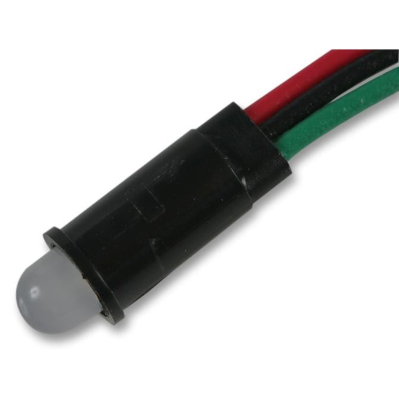 DIALIGHT 559-3501-007F Multicolour Panel Indicators, Green, Red, 6.35 mm, R 10mA, G 10mA, R 2.1V, G 2.3V, R 5mcd, G 8mcd