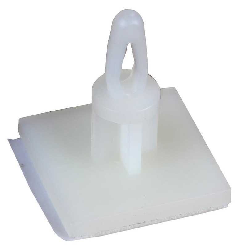 DURATOOL DTRCBSB-6-01A2-RT PCB Support, Lock-In Support With Adhesive Base, Nylon 6.6, 9.5mm x 7.1mm