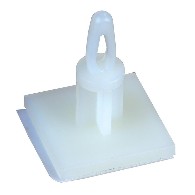 DURATOOL DTRCBSB-8-01A2-RT PCB Support, Lock-In Support With Adhesive Base, Nylon 6.6, 12.7mm x 7.1mm