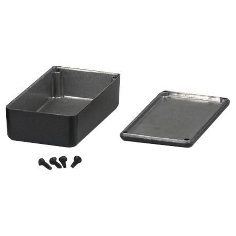 HAMMOND 1590CBK Metal Enclosure, Shielded, Diecast, IP54, Instrument, Aluminium Alloy, IP54, 120 mm, 94 mm