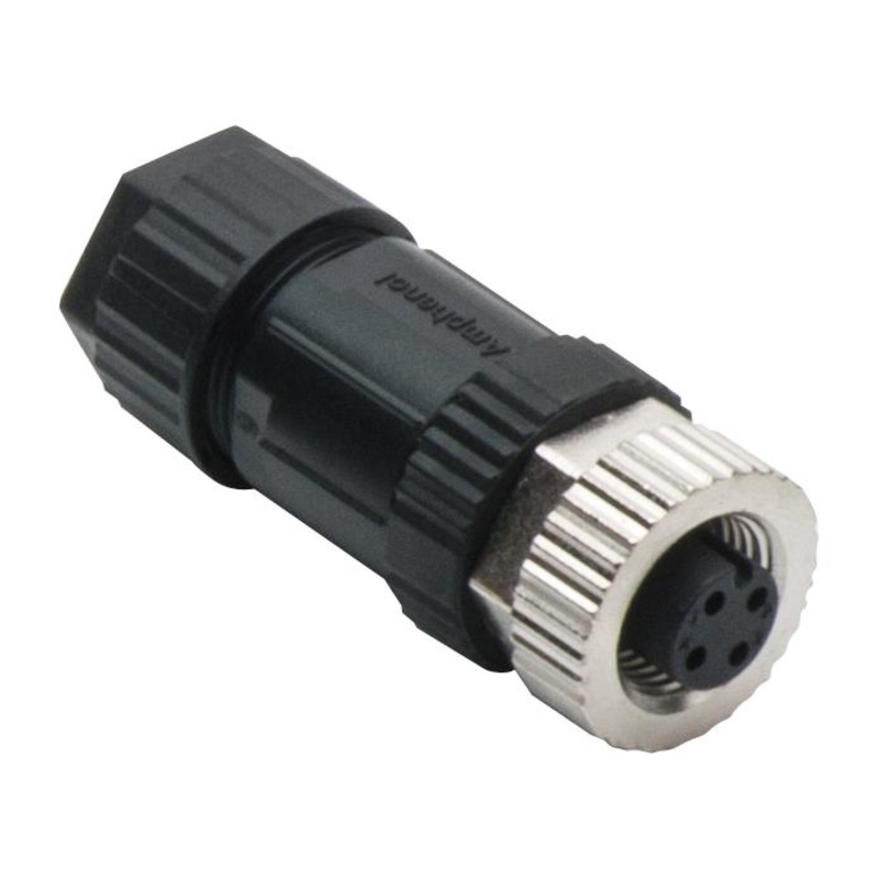 AMPHENOL LTW M12A-04BFFB-SL7001 Sensor Connector, 4 Pole, M12, Receptacle, M Series, M12, Receptacle, 4 Contacts, Screw Socket