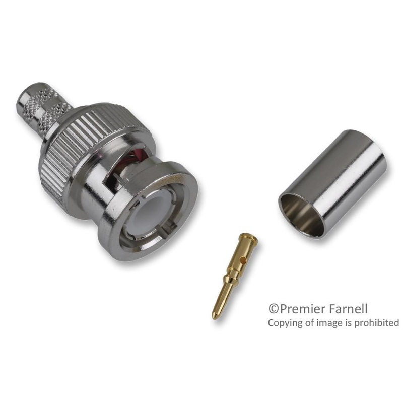AMPHENOL RF 112533 RF/COAXIAL, BNC PLUG, STRAIGHT, 50 OHM, CRIMP