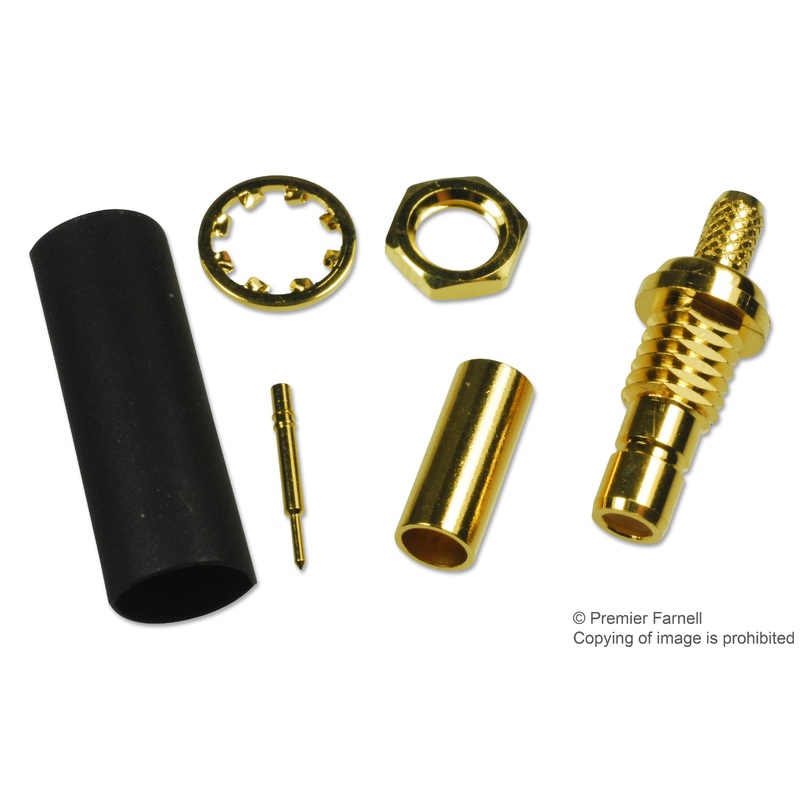 AMPHENOL RF 142191 CONNECTOR, SMB, JACK, 50 OHM, PANEL