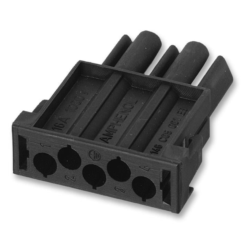 AMPHENOL SINE/TUCHEL C146 C05 801 E8 Heavy Duty Connector Insert, Socket Module, Less Contacts, Heavy Mate M Series, Receptacle