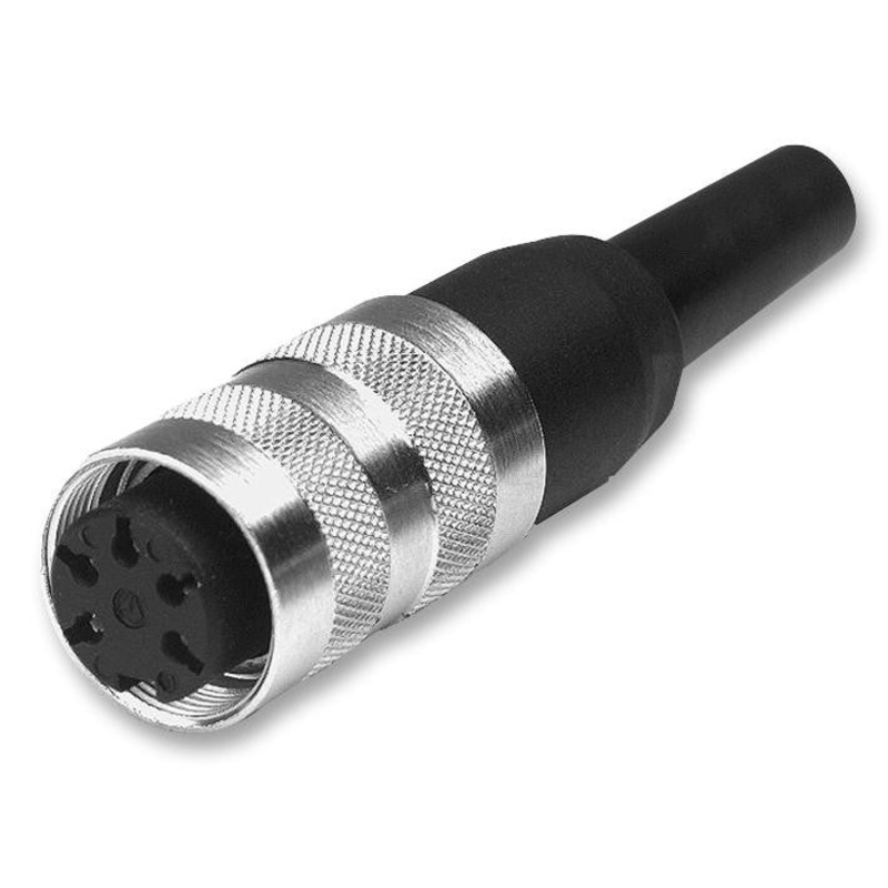 AMPHENOL SINE/TUCHEL T 3476 001 Circular Connector, C091A Series, Cable Mount Receptacle, 7 Contacts, Solder Socket, Metal Body