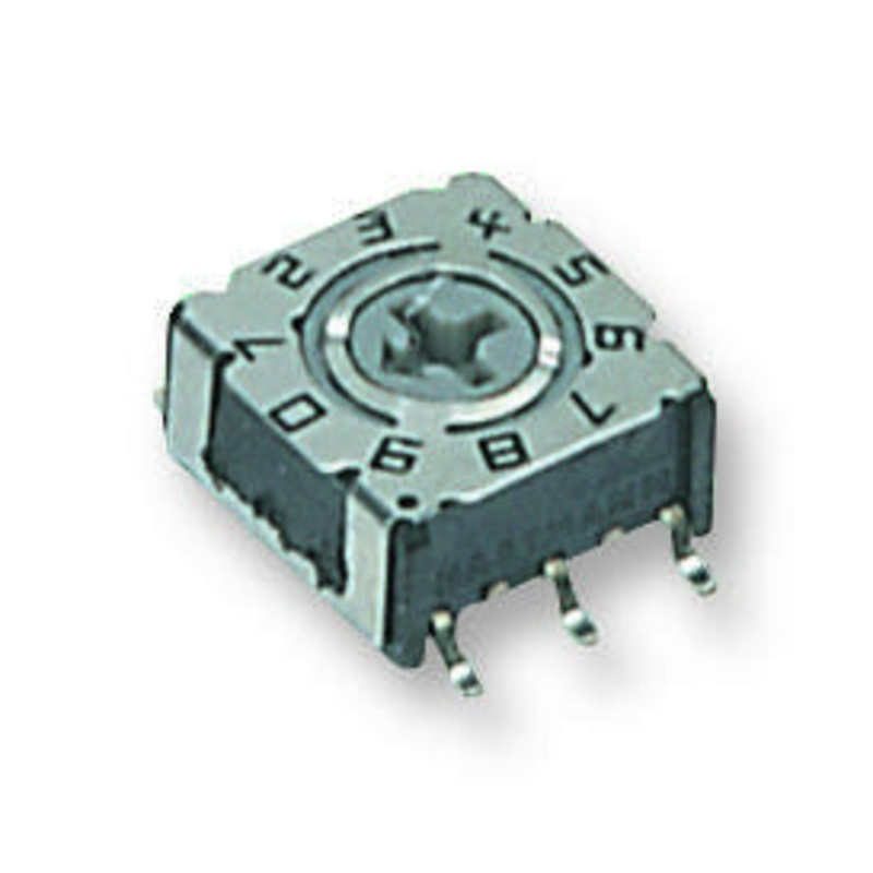 APEM P36S101 Rotary Coded Switch, P36S Series, SMD, 10 Position, 24 VDC, BCD, 400 mA