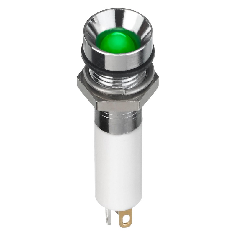 APEM Q8R1CZZRYG12E Multicolour Panel Indicators, Red, Yellow, Green, 8 mm, R 20mA, Y 20mA, G 20mA, R 12V, Y 12V, G 12V