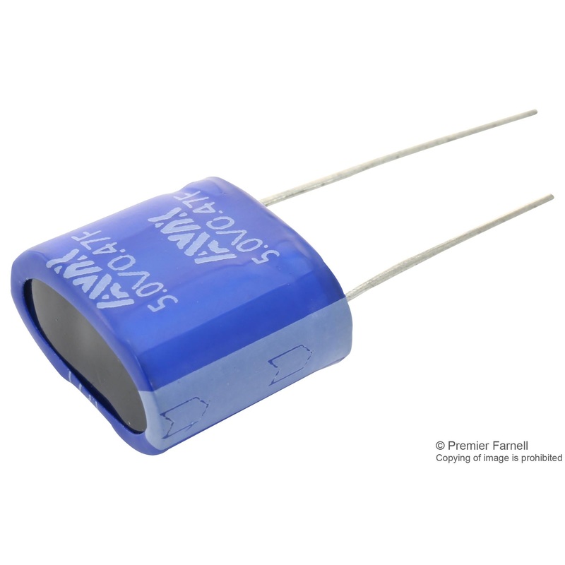 AVX SCMR14C474MRBA0 Supercapacitor, EDLC, 0.47 F, 5 V, Radial Leaded, SCM Series,  20%