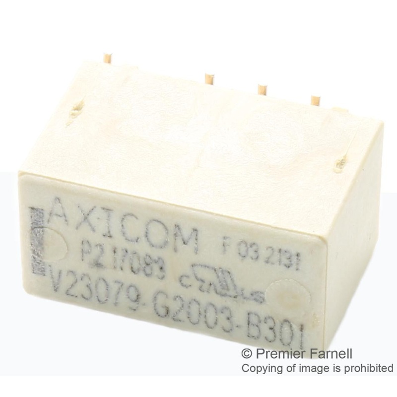 AXICOM – TE CONNECTIVITY IM21GR Signal Relay, DPDT, 3 VDC, 2 A, IM Series, SMD, Non Latching