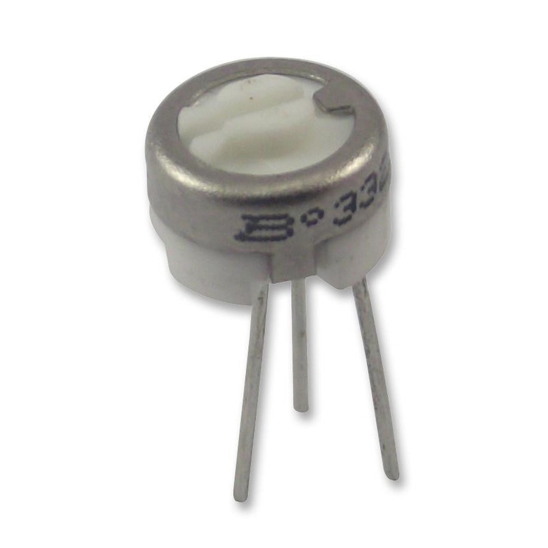 BOURNS 3329H-1-103LF Trimmer Potentiometer, 10 kohm, 500 mW,  10%, Trimpot 3329 Series, 1 Turns, Through Hole