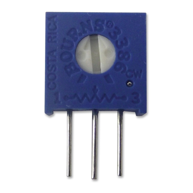 Bourns 3386H-1-104LF 3386H-1-104LF Trimpot Single Turn Cermet Side Adjust 100 Kohm Through Hole 1 Turns