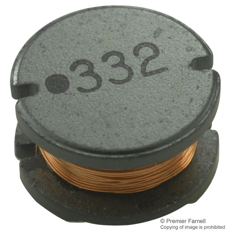 BOURNS SDR1006-332KL Surface Mount Power Inductor, SDR1006 Series, 3.3 mH, 120 mA, 300 mA, Unshielded, 13.5 ohm