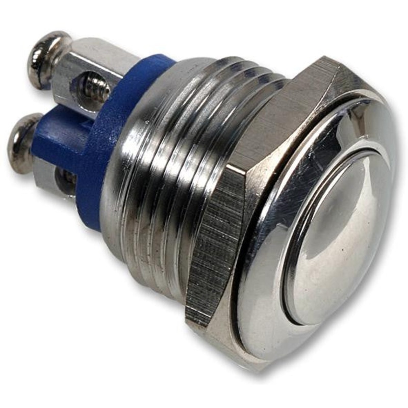 BULGIN MP0042/2 Vandal Resistant Switch, Domed Profile Series, SPST, Natural, Screw, 2 A