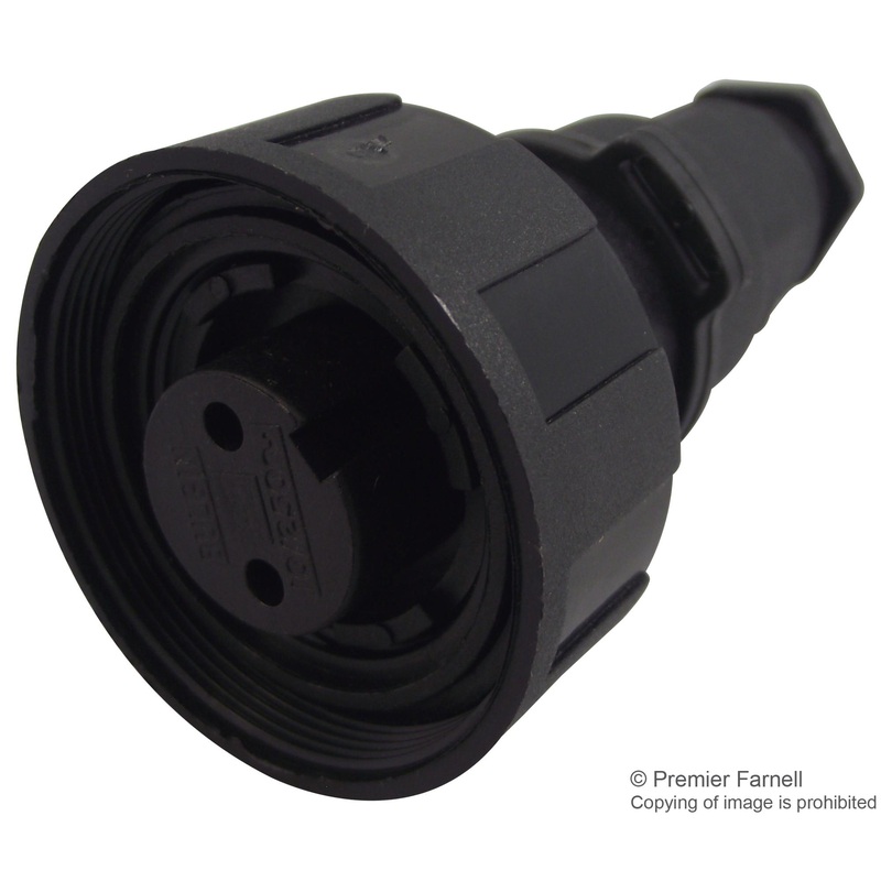BULGIN PX0736/S Circular Connector, Buccaneer Standard Series, Cable Mount Receptacle, 2 Contacts, Screw Socket