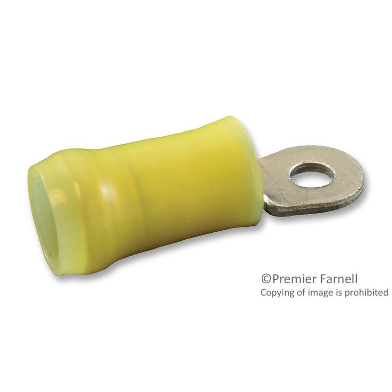 AMP – TE CONNECTIVITY 35148 TERMINAL, RING TONGUE, #4, CRIMP, YELLOW