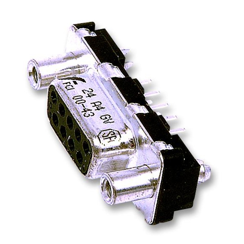 Amphenol Communications Solutions D37S24A4GV00LF D Sub Connector DB37 Standard Receptacle FCI Delta 37 Contacts DC Solder