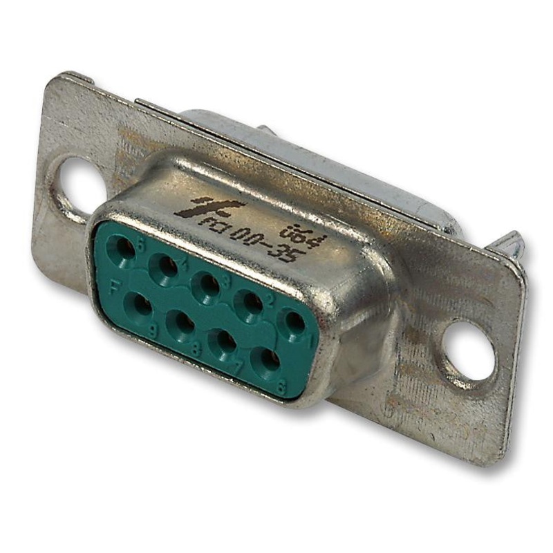 AMPHENOL FCI DA15S064HTLF Standard D Sub Connector, 15 Contacts, Receptacle, DA, D Series, Metal Body, Solder