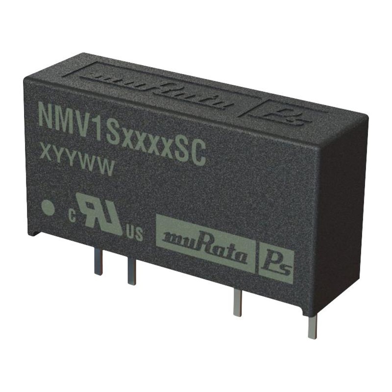 MURATA POWER SOLUTIONS NMV1S0505SC Isolated Through Hole DC/DC Converter, ITE, 1 W, 1 Output, 5 VDC, 200 mA